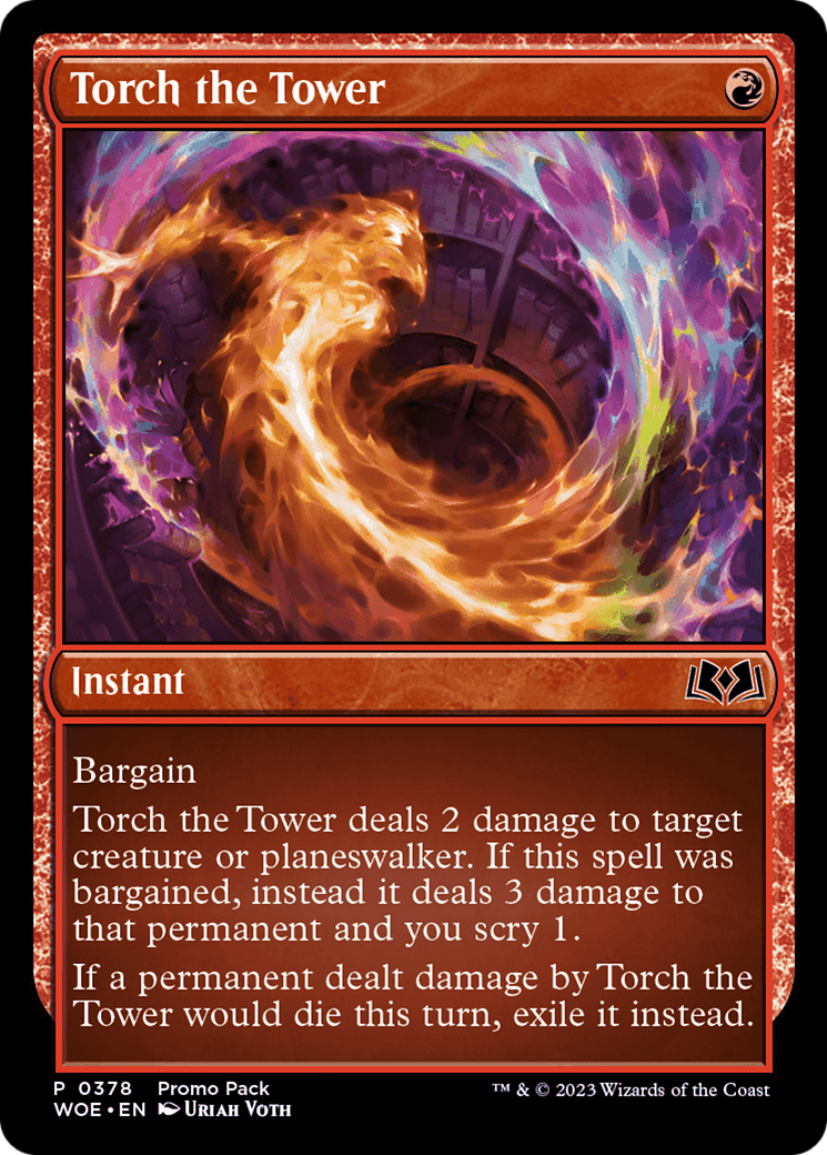 Torch the Tower (Promo Pack) [Wilds of Eldraine Promos] - Evolution TCG