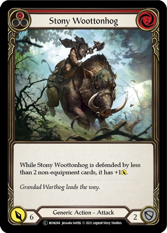 Stony Woottonhog (Red) [U-MON284] (Monarch Unlimited)  Unlimited Normal - Evolution TCG