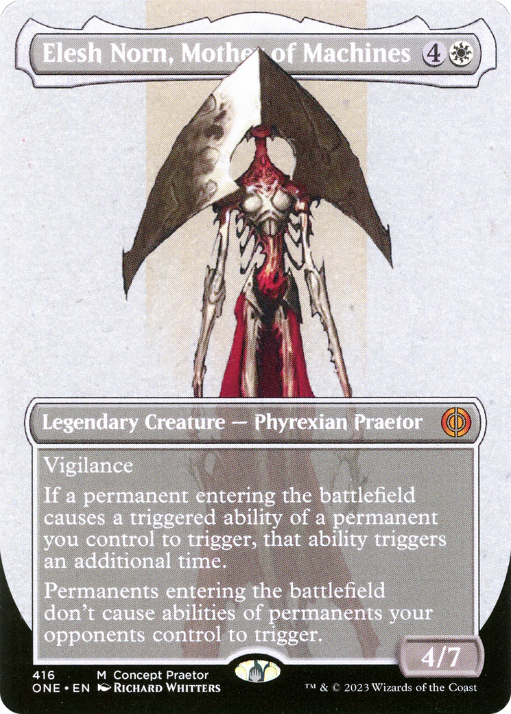 Elesh Norn, Mother of Machines (Borderless Concept Praetors) [Phyrexia: All Will Be One] - Evolution TCG