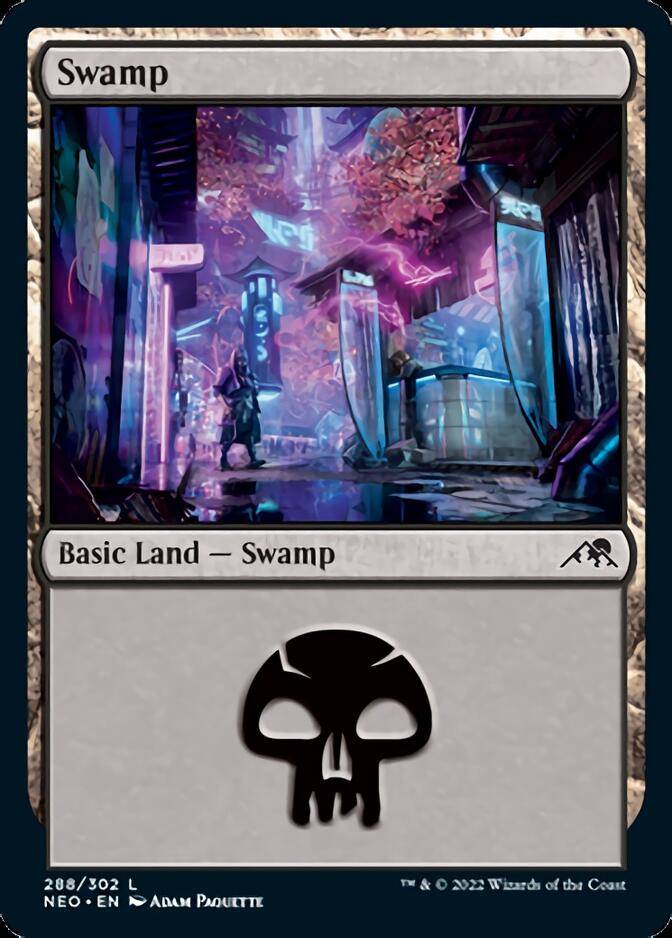 Swamp (288) [Kamigawa: Neon Dynasty] - Evolution TCG