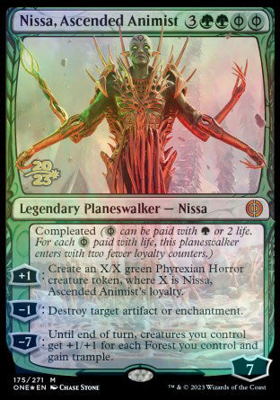 Nissa, Ascended Animist [Phyrexia: All Will Be One Prerelease Promos] - Evolution TCG