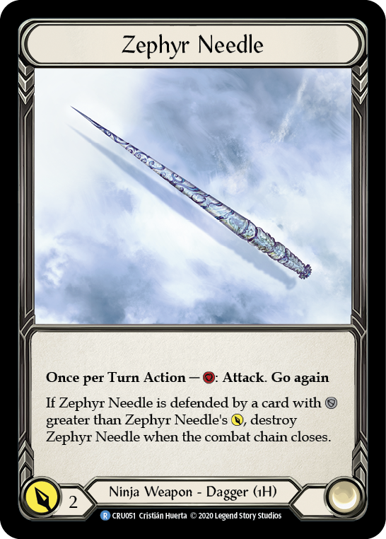 Zephyr Needle [CRU051] (Crucible of War)  1st Edition Cold Foil - Evolution TCG
