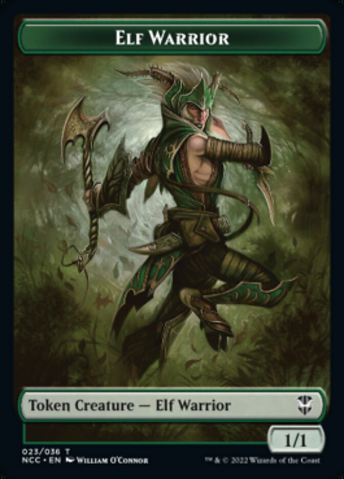 Elf Warrior // Wurm Double-sided Token [Streets of New Capenna Commander Tokens] - Evolution TCG