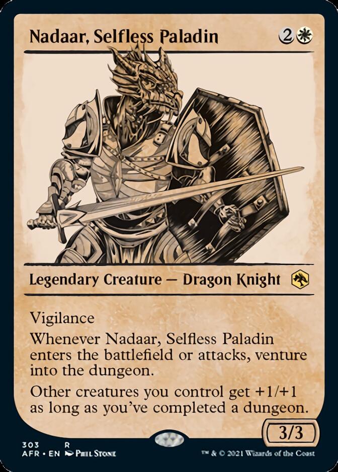 Nadaar, Selfless Paladin (Showcase) [Dungeons & Dragons: Adventures in the Forgotten Realms] - Evolution TCG