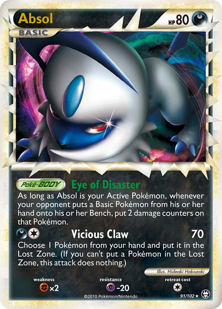 Absol (91/102) [HeartGold & SoulSilver: Triumphant] - Evolution TCG