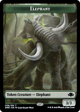 Elephant // Construct Double-Sided Token [Dominaria Remastered Tokens] - Evolution TCG