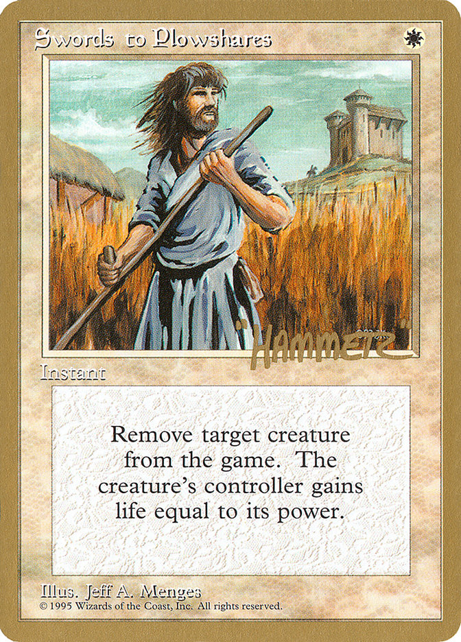 Swords to Plowshares (Shawn "Hammer" Regnier) [Pro Tour Collector Set] - Evolution TCG