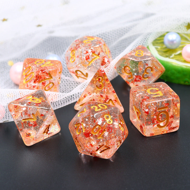 A&H Dice: Metallic Ruby - Poly 7 Die Set - Evolution TCG