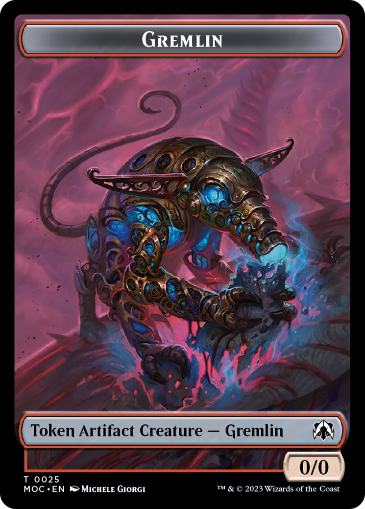 Treasure // Gremlin Double-Sided Token [March of the Machine Commander Tokens] - Evolution TCG