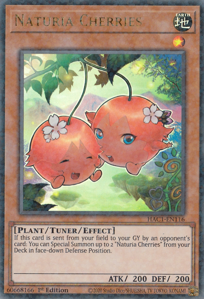 Naturia Cherries (Duel Terminal) [HAC1-EN116] Parallel Rare - Evolution TCG