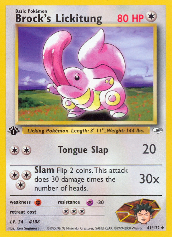Brock's Lickitung (41/132) [Gym Heroes 1st Edition] - Evolution TCG