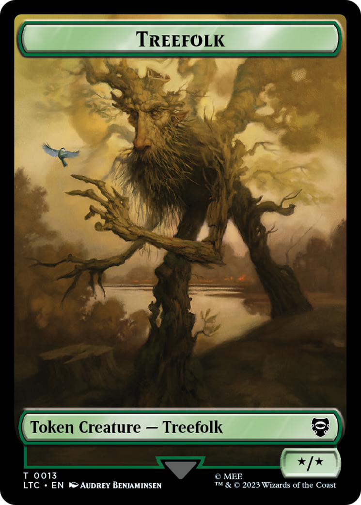 Beast // Treefolk Double Sided Token [The Lord of the Rings: Tales of Middle-Earth Commander Tokens] - Evolution TCG