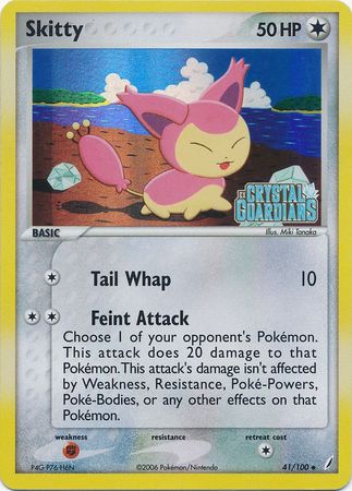 Skitty (41/100) (Stamped) [EX: Crystal Guardians] - Evolution TCG