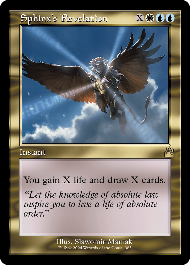 Sphinx's Revelation (Retro Frame) [Ravnica Remastered] - Evolution TCG