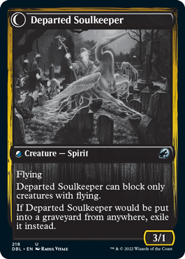 Devoted Grafkeeper // Departed Soulkeeper [Innistrad: Double Feature] - Evolution TCG