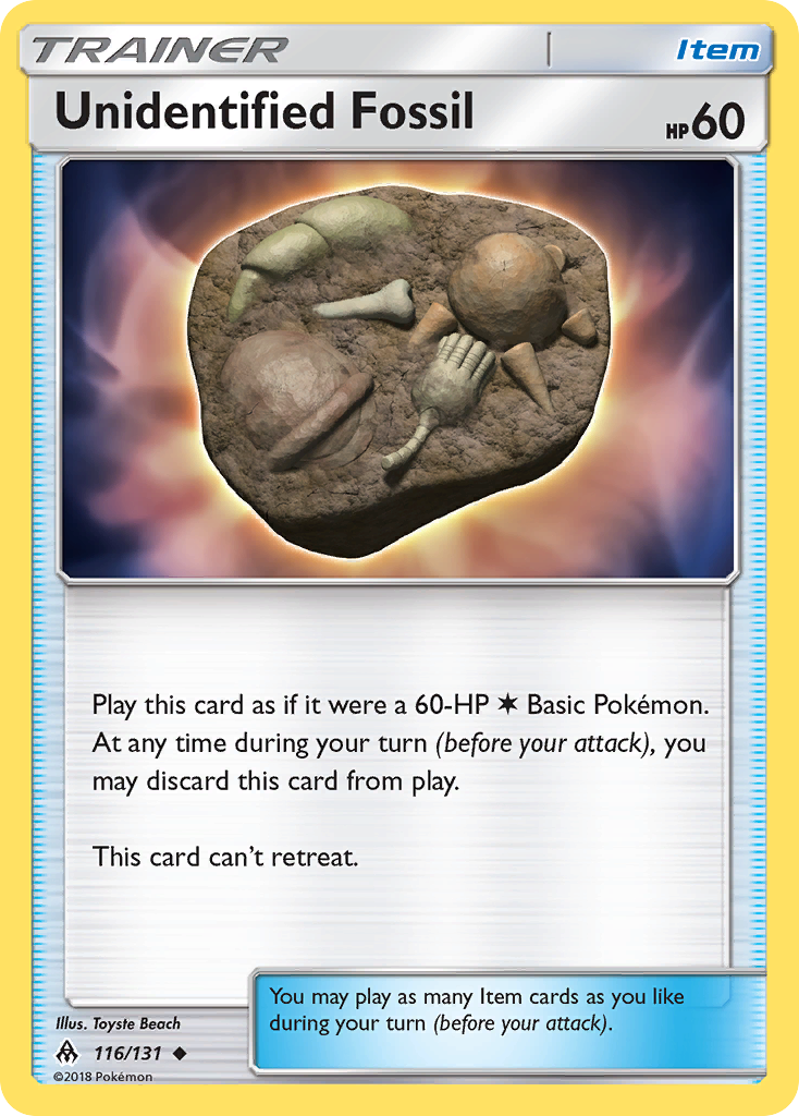 Unidentified Fossil (116/131) [Sun & Moon: Forbidden Light] - Evolution TCG