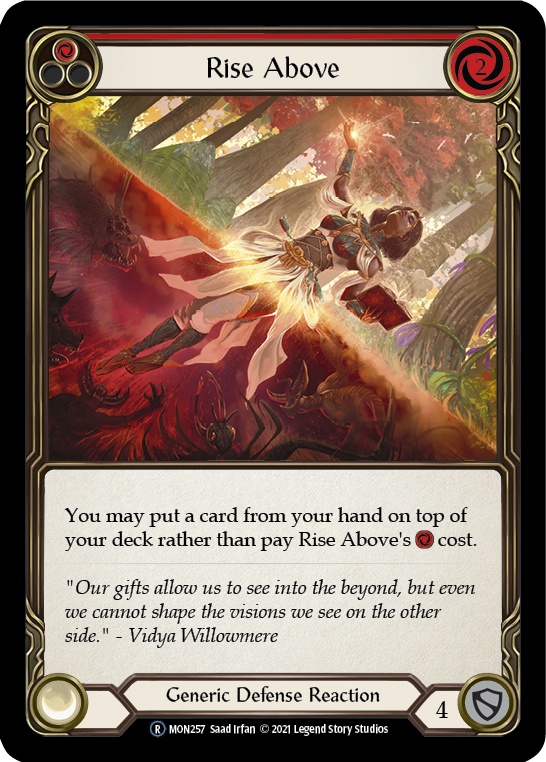 Rise Above (Red) [U-MON257] (Monarch Unlimited)  Unlimited Normal - Evolution TCG