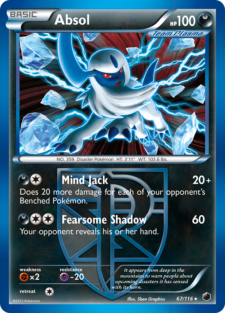 Absol (67/116) [Black & White: Plasma Freeze] - Evolution TCG