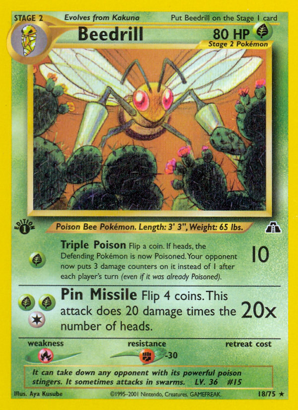 Beedrill (18/75) [Neo Discovery 1st Edition] - Evolution TCG
