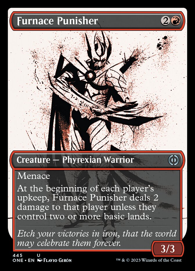 Furnace Punisher (Showcase Ichor Step-and-Compleat Foil) [Phyrexia: All Will Be One] - Evolution TCG