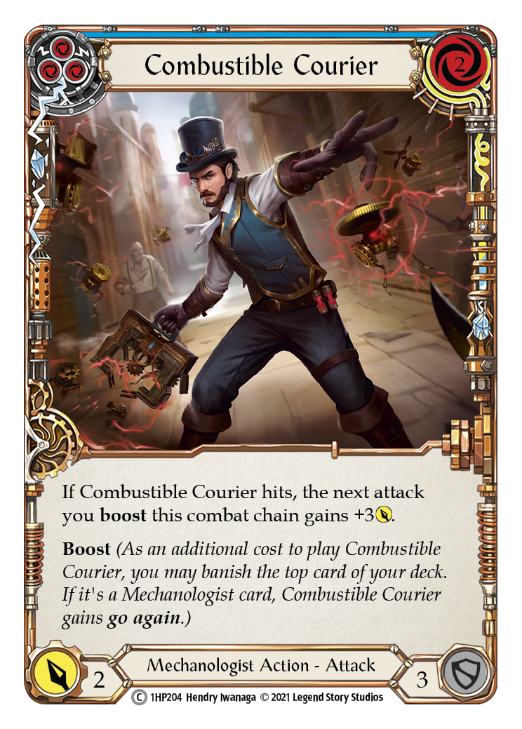 Combustible Courier (Blue) [1HP204] (History Pack 1) - Evolution TCG