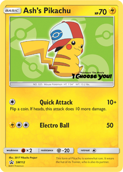 Ash's Pikachu (SM112) [Sun & Moon: Black Star Promos] - Evolution TCG