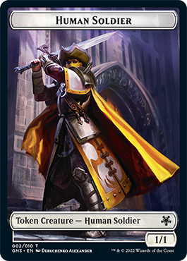 Zombie // Human Soldier Double-Sided Token [Game Night: Free-for-All Tokens] - Evolution TCG