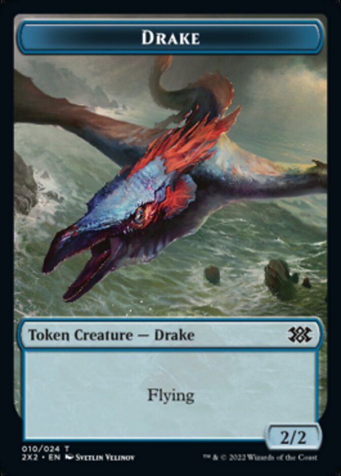 Drake // Angel Double-sided Token [Double Masters 2022 Tokens] - Evolution TCG