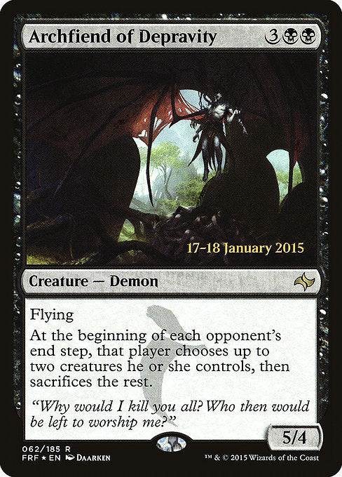 Archfiend of Depravity [Fate Reforged Promos] - Evolution TCG