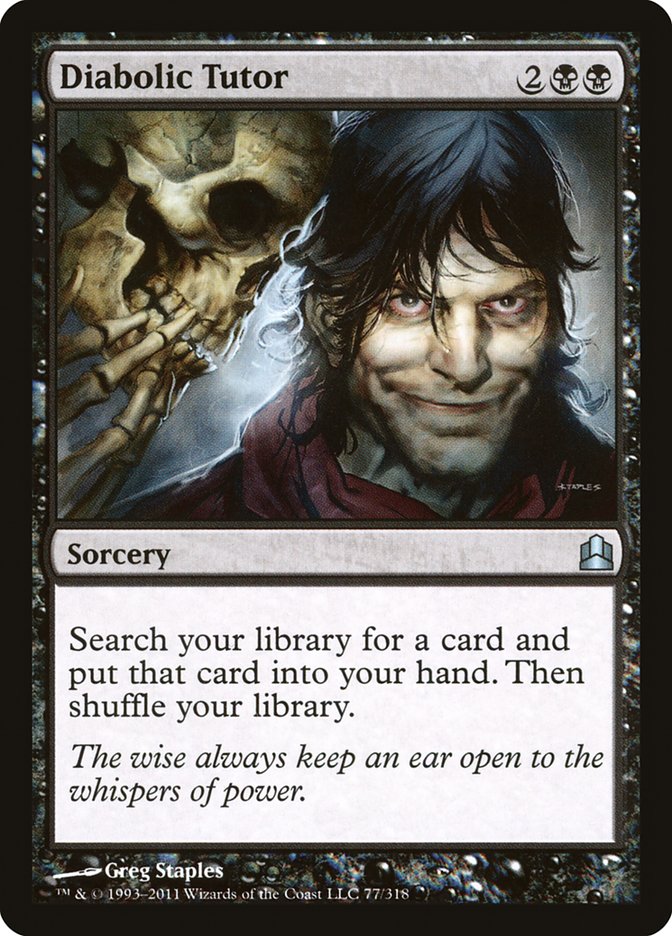 Diabolic Tutor [Commander 2011] - Evolution TCG | Evolution TCG