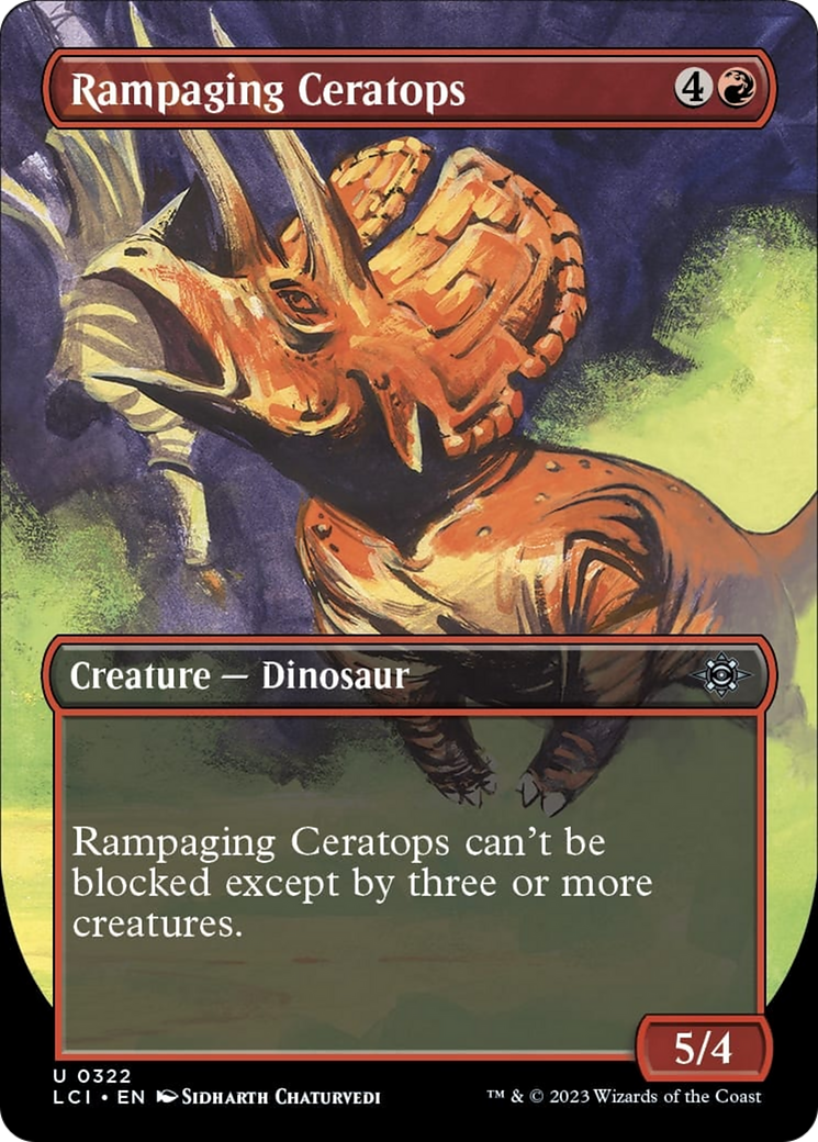 Rampaging Ceratops (Borderless) [The Lost Caverns of Ixalan] - Evolution TCG