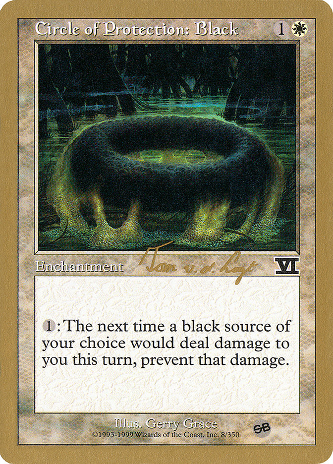 Circle of Protection: Black (Tom van de Logt) (SB) [World Championship Decks 2000] - Evolution TCG