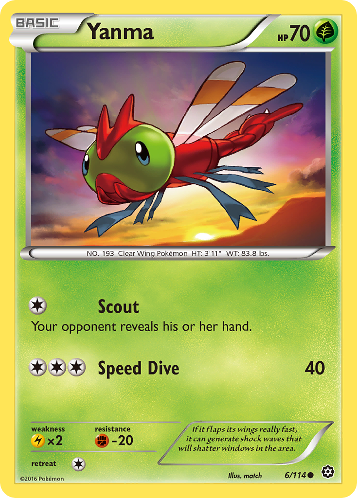 Yanma (6/114) [XY: Steam Siege] - Evolution TCG