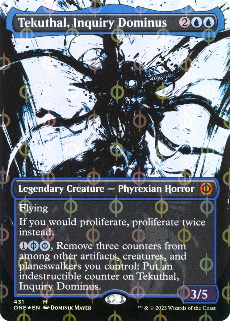 Tekuthal, Inquiry Dominus (Borderless Ichor Step-and-Compleat Foil) [Phyrexia: All Will Be One] - Evolution TCG