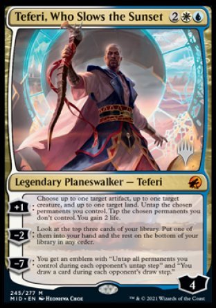Teferi, Who Slows the Sunset (Promo Pack) [Innistrad: Midnight Hunt Promos] - Evolution TCG