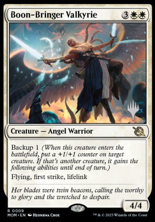 Boon-Bringer Valkyrie (Promo Pack) [March of the Machine Promos] - Evolution TCG