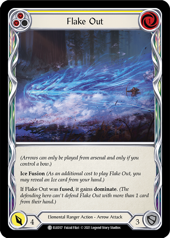 Flake Out (Yellow) [ELE057] (Tales of Aria)  1st Edition Normal - Evolution TCG