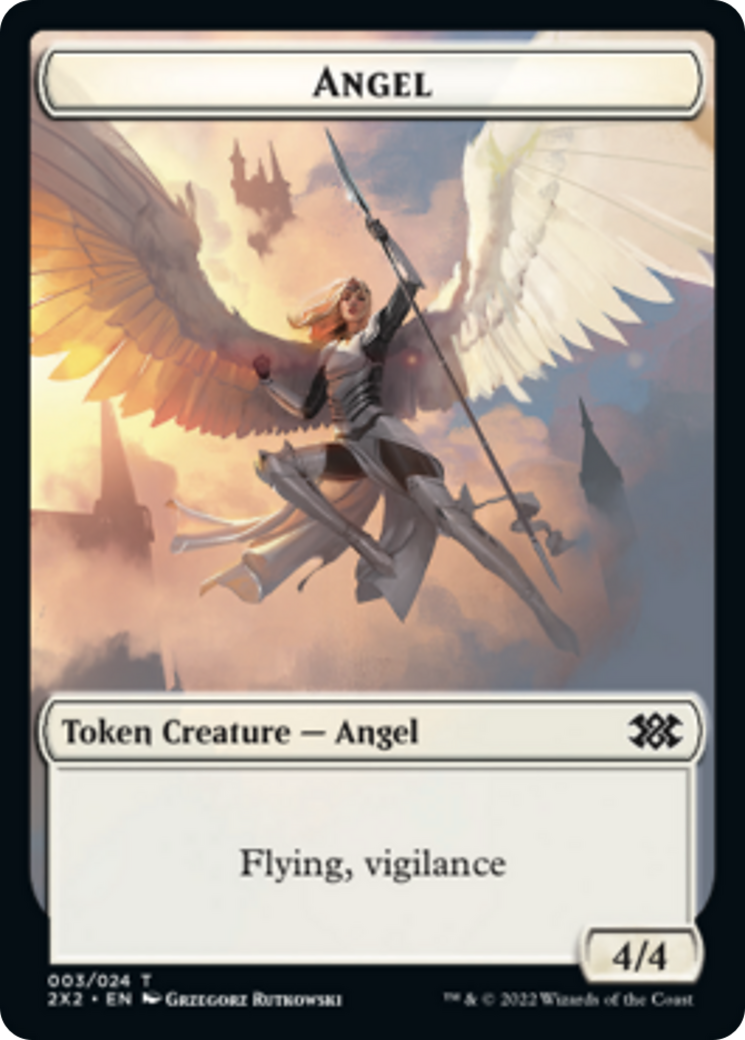 Drake // Angel Double-sided Token [Double Masters 2022 Tokens] - Evolution TCG