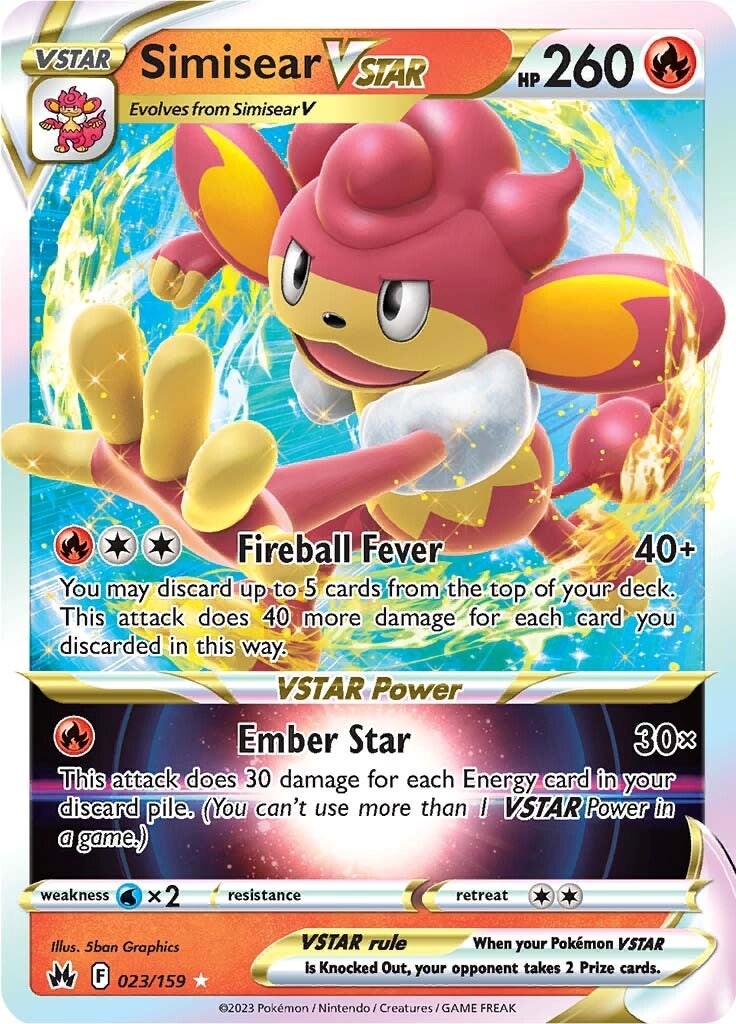 Simisear VSTAR (023/159) [Sword & Shield: Crown Zenith] - Evolution TCG