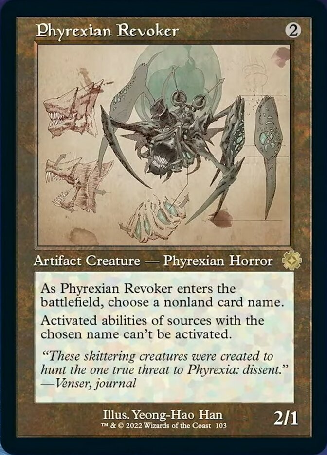 Phyrexian Revoker (Retro Schematic) [The Brothers' War Retro Artifacts] - Evolution TCG