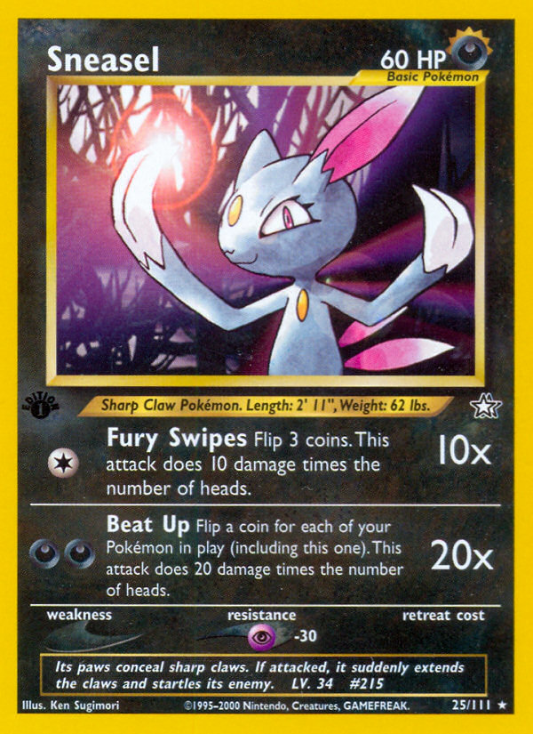 Sneasel (25/111) [Neo Genesis 1st Edition] - Evolution TCG