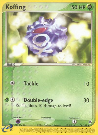 Koffing (54/109) [EX: Ruby & Sapphire] - Evolution TCG