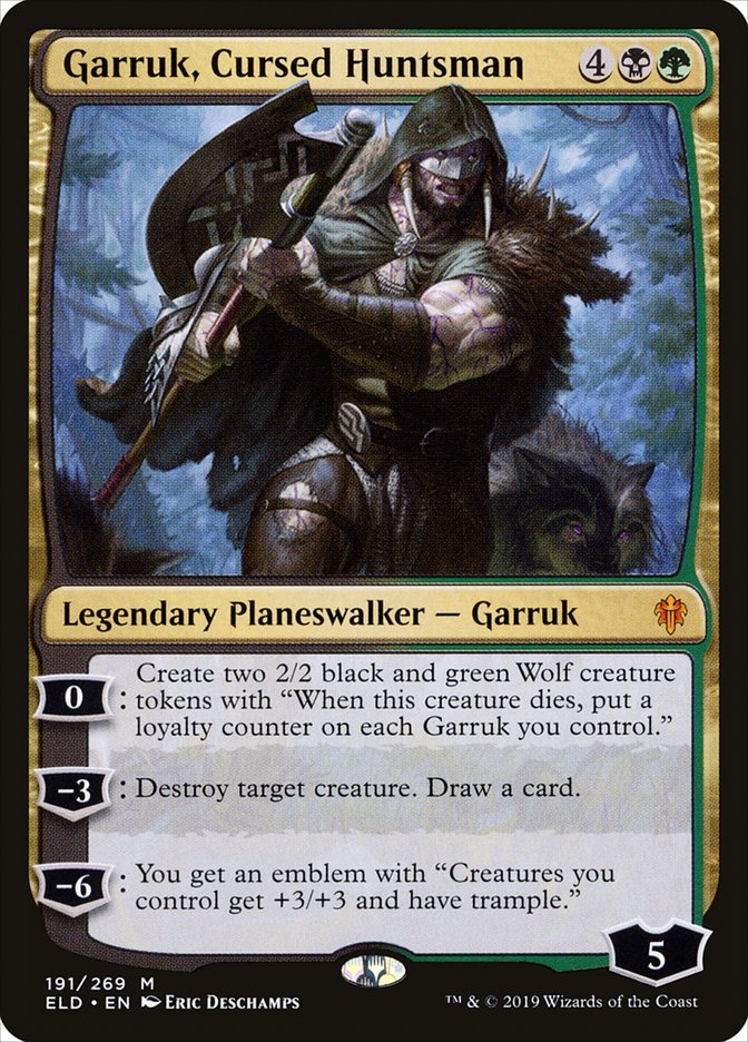 Garruk, Cursed Huntsman [Throne of Eldraine] - Evolution TCG