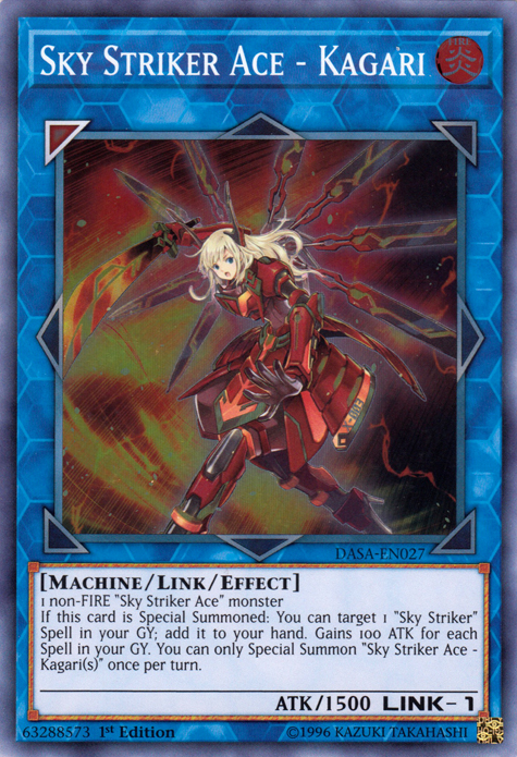 Sky Striker Ace - Kagari [DASA-EN027] Super Rare - Evolution TCG