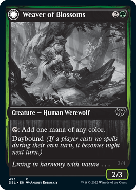 Weaver of Blossoms // Blossom-Clad Werewolf [Innistrad: Double Feature] - Evolution TCG