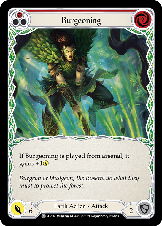 Burgeoning (Red) [ELE134] (Tales of Aria)  1st Edition Normal - Evolution TCG