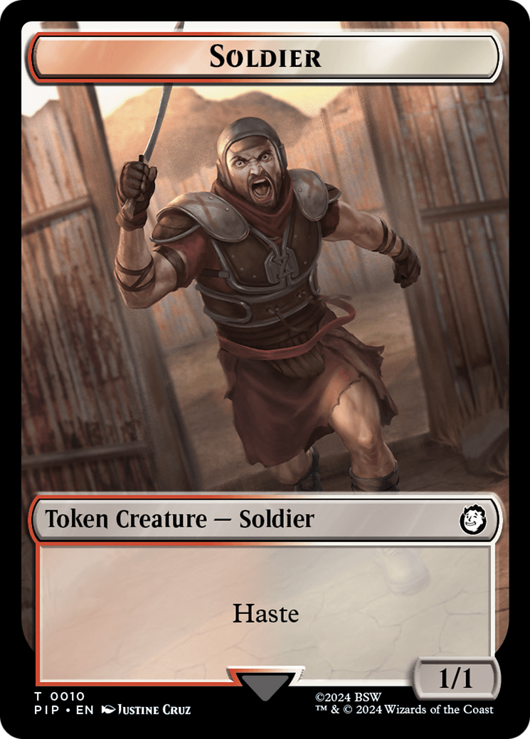Food (0014) // Soldier (0010) Double-Sided Token [Fallout Tokens] - Evolution TCG