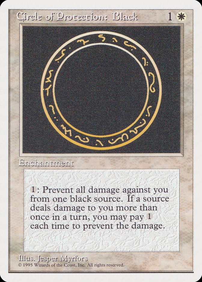 Circle of Protection: Black [Rivals Quick Start Set] - Evolution TCG