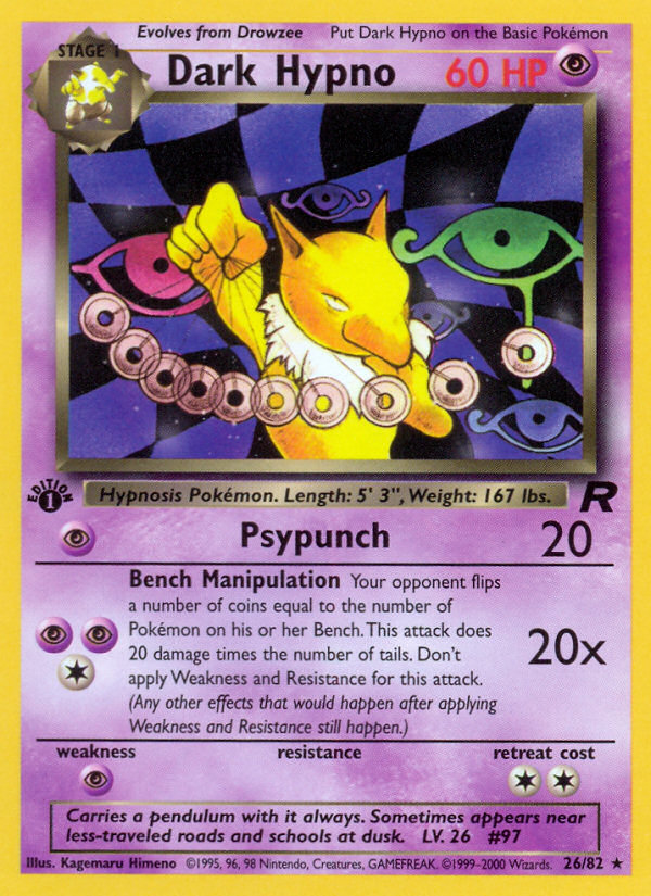 Dark Hypno (26/82) [Team Rocket 1st Edition] - Evolution TCG