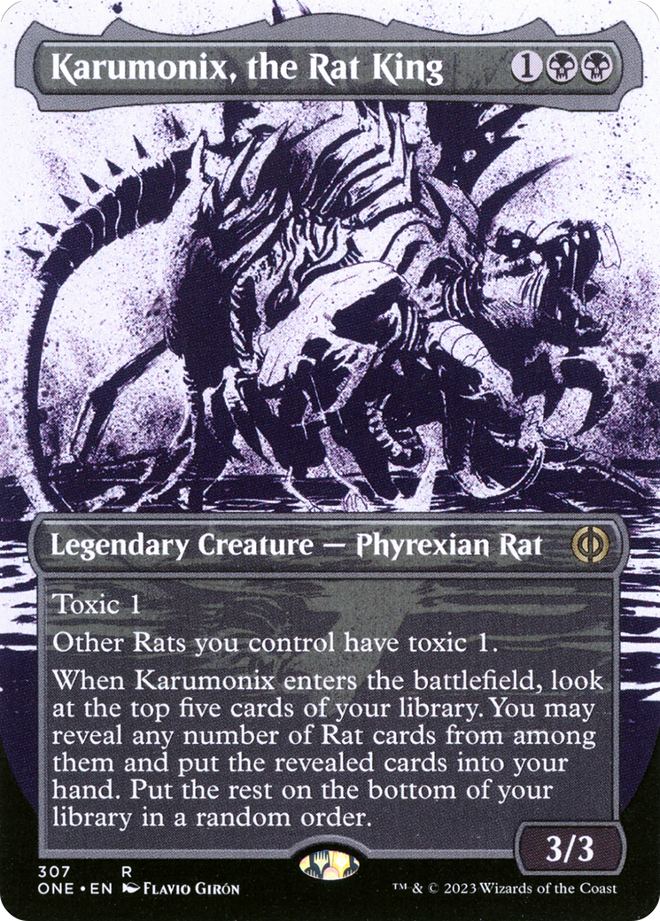 Karumonix, the Rat King (Borderless Ichor) [Phyrexia: All Will Be One] - Evolution TCG